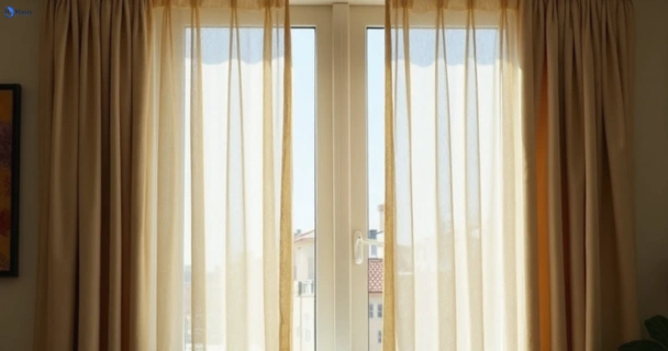 Dull dusty drapes in woonona-nsw before professional cleaning